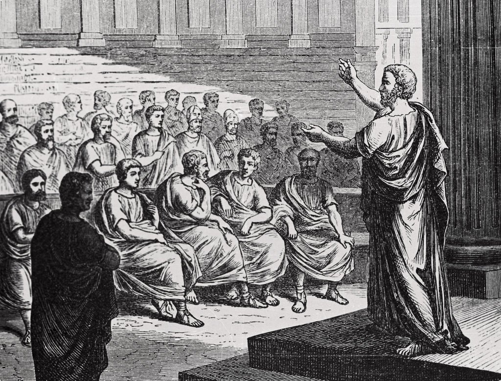 Demostenes wygłosi mowę