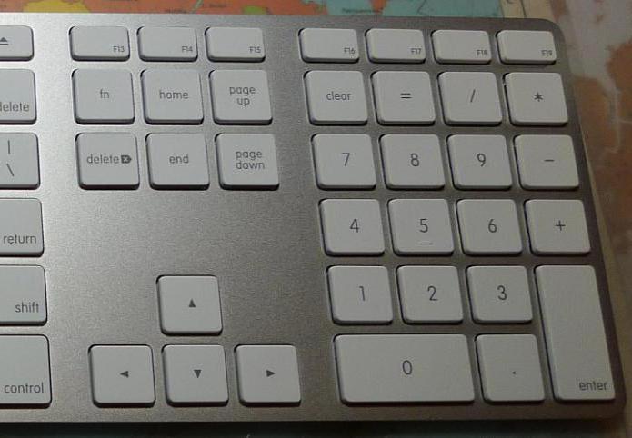 където е клавишът numpad 1 на клавиатурата