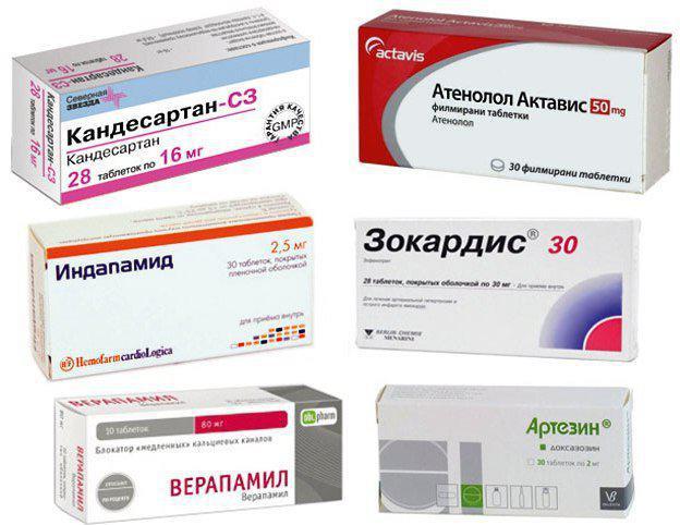lijekove za popis hipertenzije