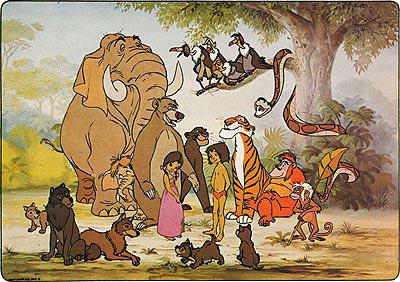 karikatura Mowgli jako jméno šakal