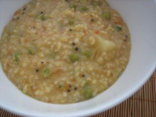 porridge di grano con zucca