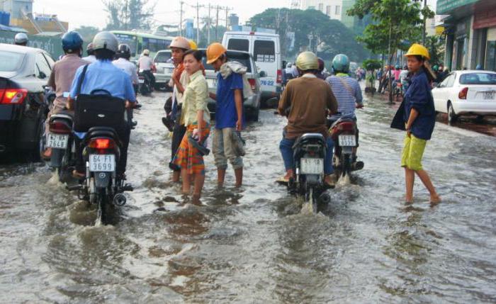 Виетнам, времето за месеци, дъждовния сезон