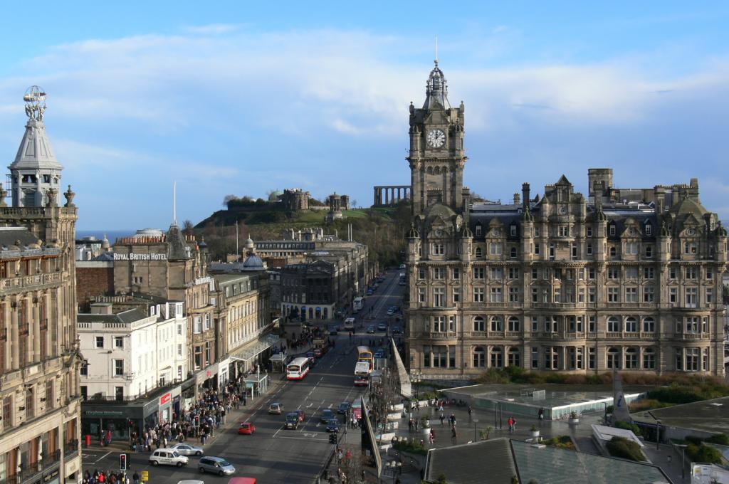 Pohled na Edinburgh