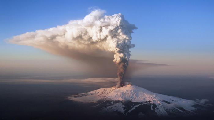 Etna aktivní vulkán
