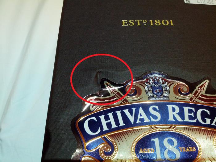 Whiskey Chivas Rigal Fake