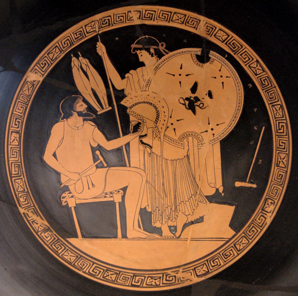 Хефест представя бронята за Ахил