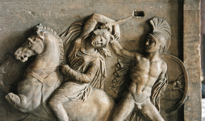Grecki mit Amazons, Muzeum Wiedeńskie