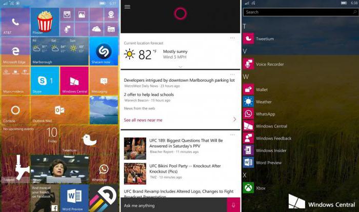 aplikace pro Windows 10 mobilní