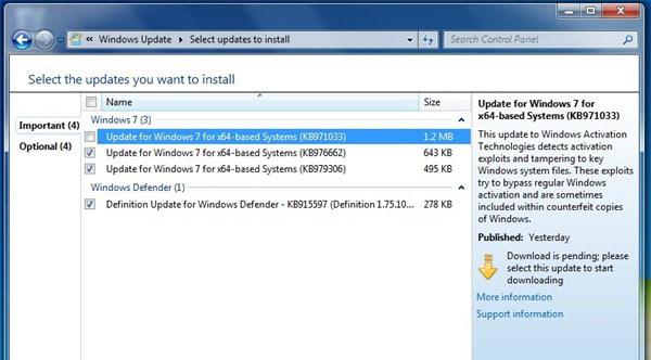 деактивиране на Windows 7 удостоверяване
