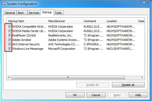 Windows 7 come rimuovere i programmi dall'avvio