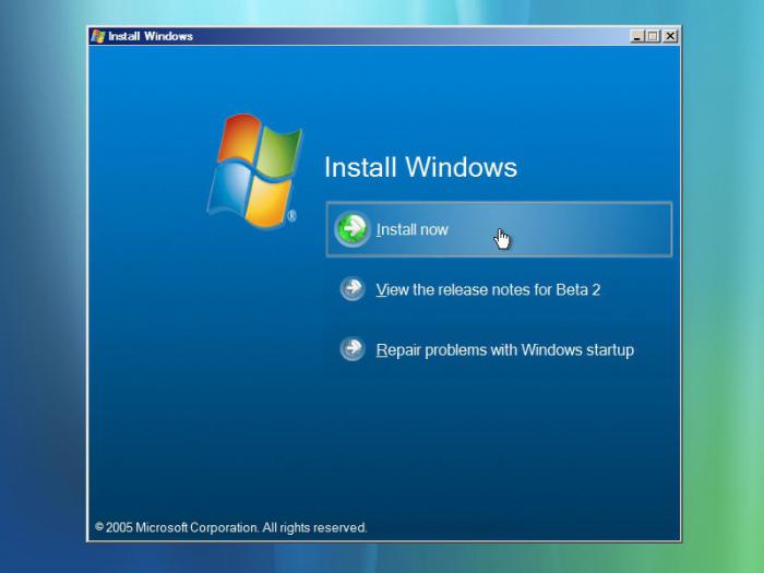 instalační program Windows 7 nefunguje