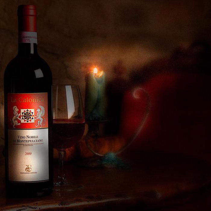 suché červené víno montepulciano