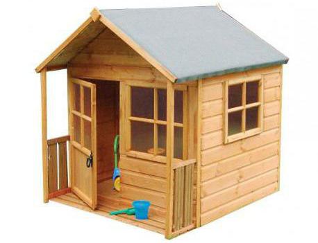 drvena kuća za djecu u zemlji
