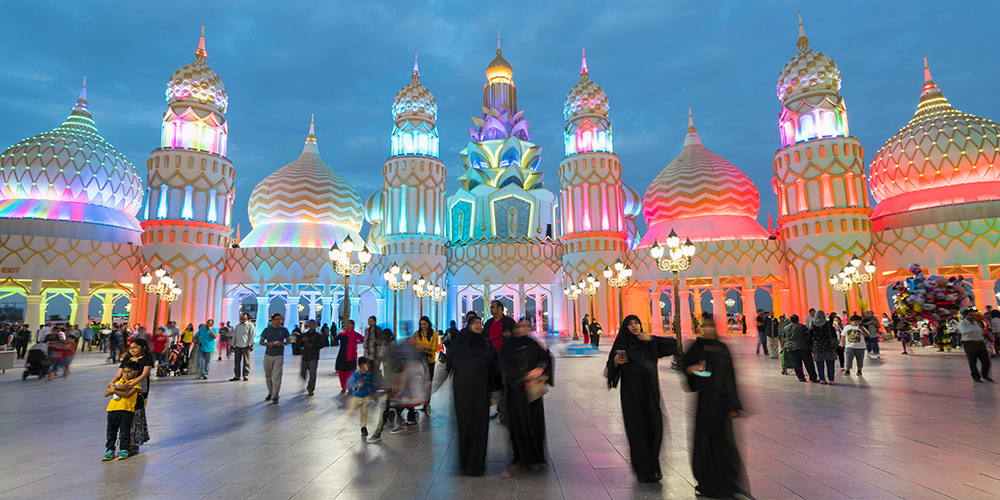plac wieczorny w Zjednoczonych Emiratach Arabskich