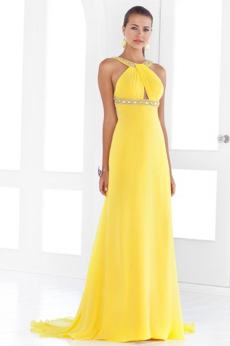 žuto-plava haljina