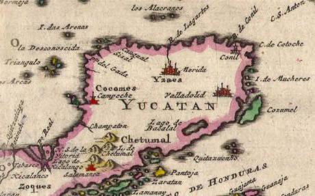 Yucatan na zemljevidu