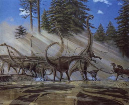 dinozaury z długą szyją