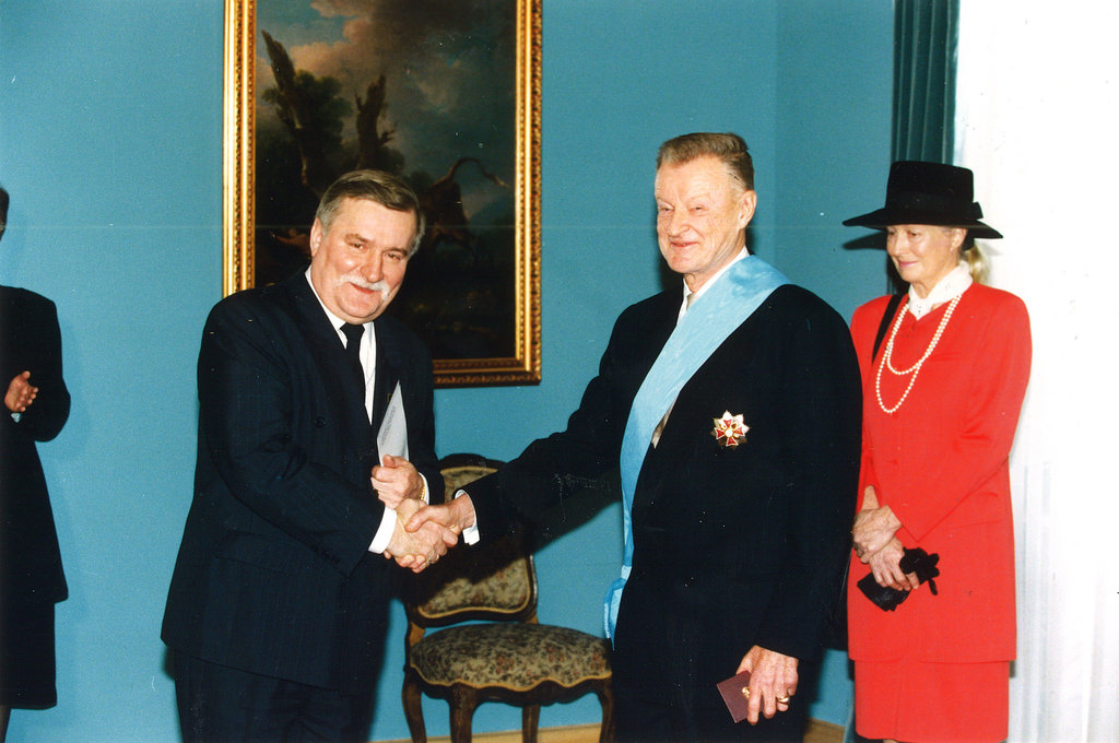 Zbigniew Brzezinski a Lech Walesa