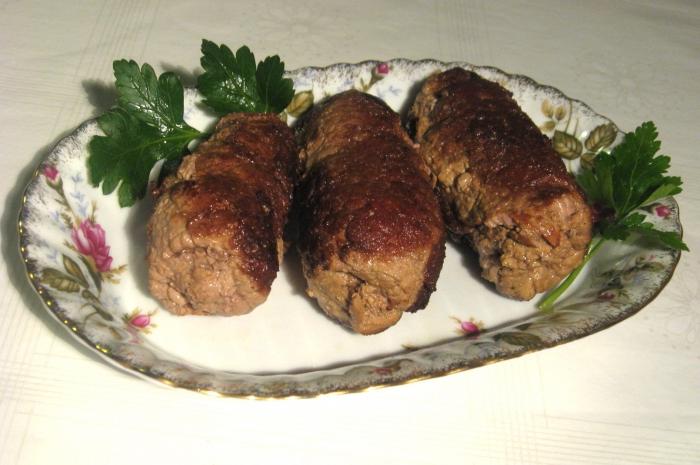 recept zrazy meso z gobami